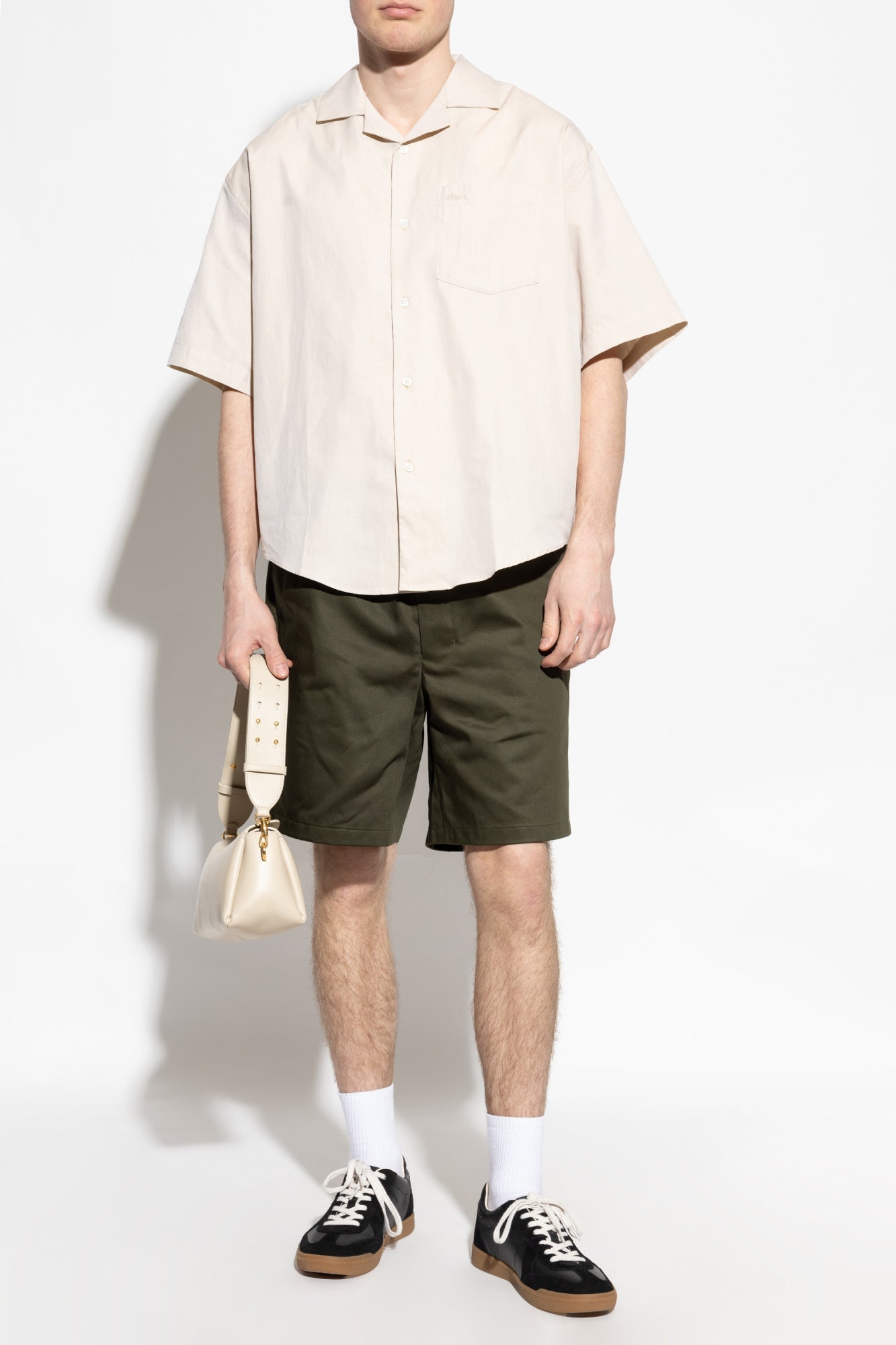Ami Alexandre Mattiussi cream Shirt with Pocket HSH236 CO0099-725