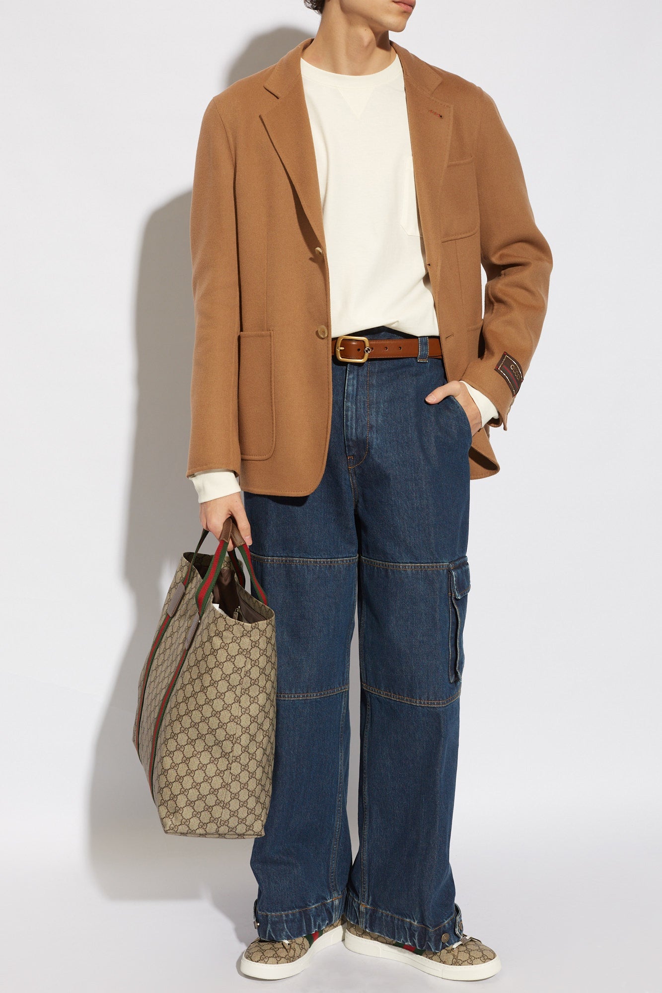 Gucci cream T-shirt with long sleeves  768441 XJF3T-9088