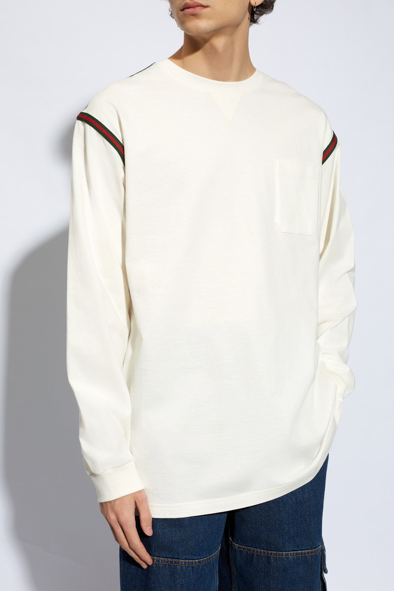 Gucci cream T-shirt with long sleeves  768441 XJF3T-9088