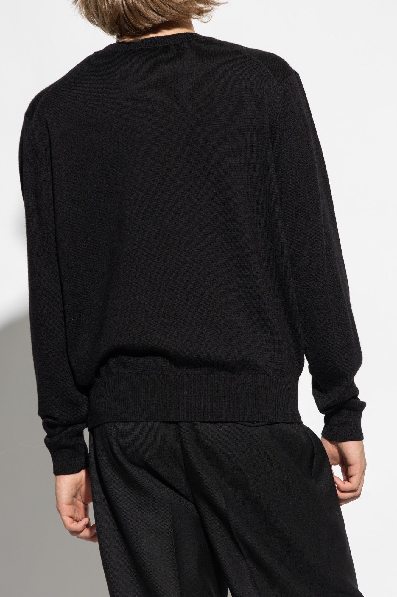 Ami Alexandre Mattiussi BLACK Wool sweater with logo BFHKS111 KN0025-001