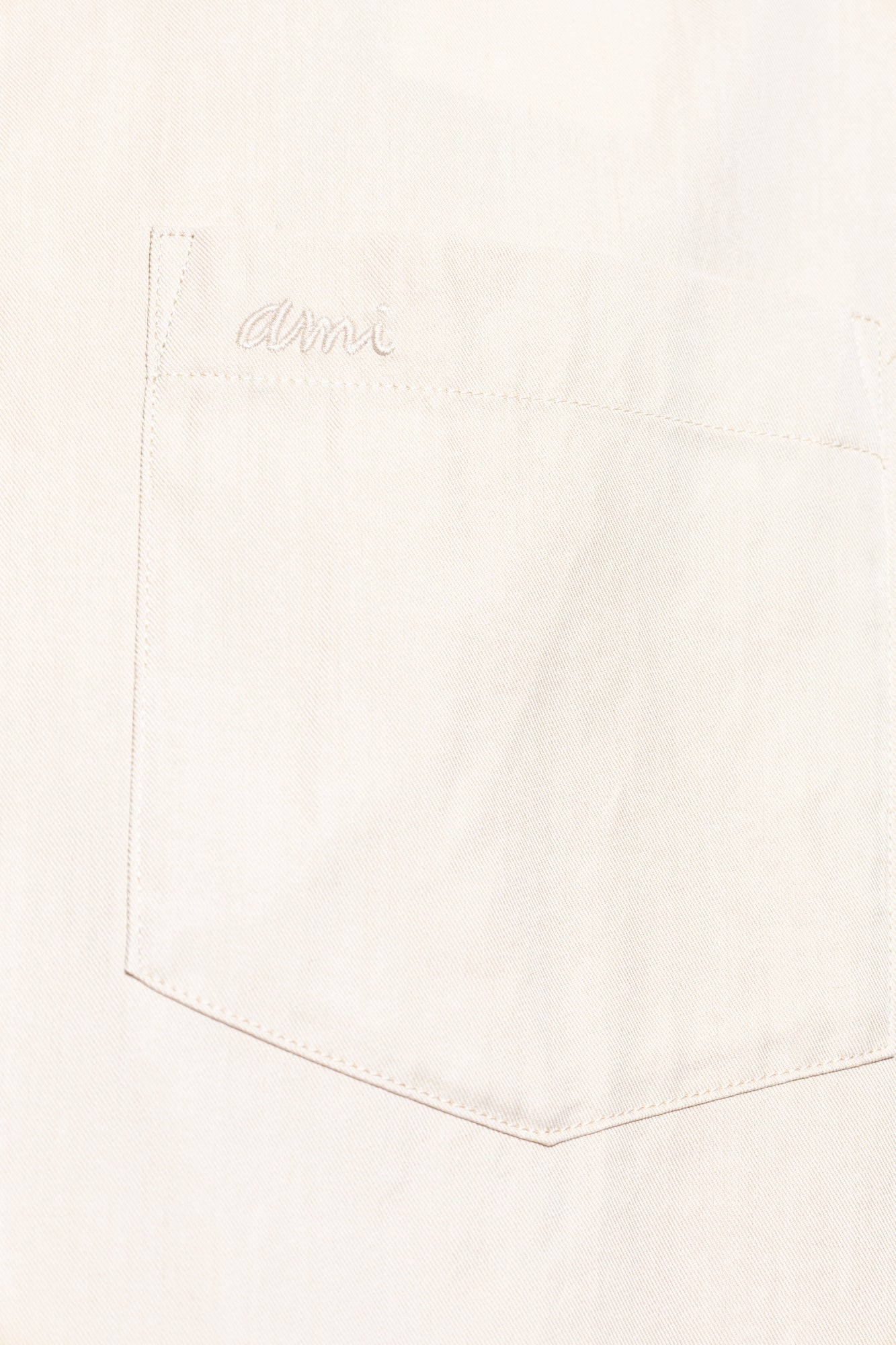 Ami Alexandre Mattiussi cream Shirt with Pocket HSH236 CO0099-725