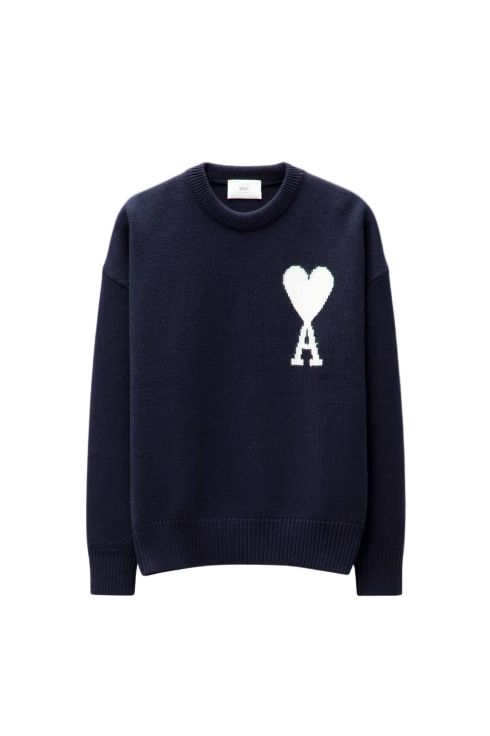 Ami Paris светр з монограмою Ami de Coeur синій