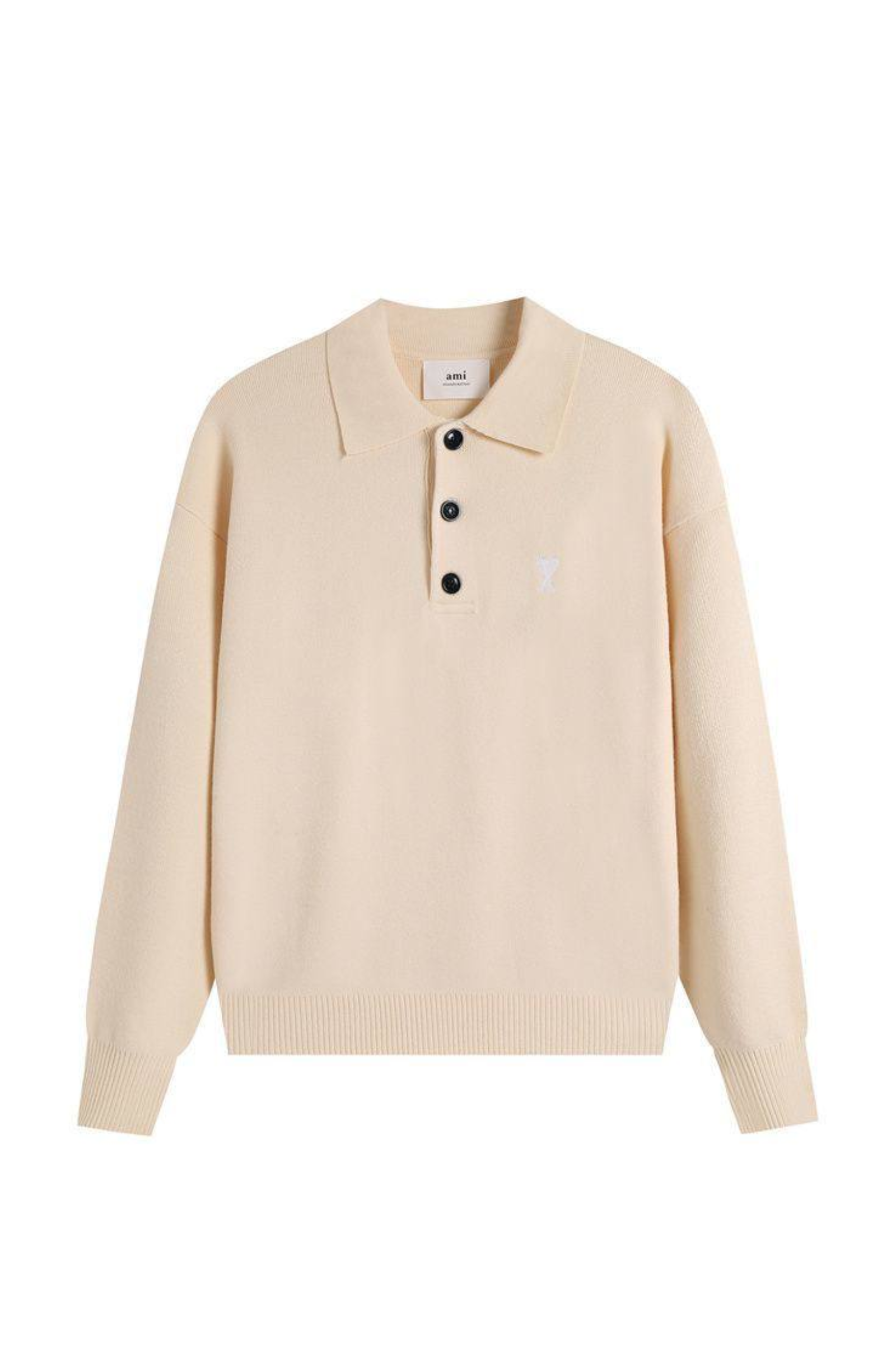 AMI Светр-Поло Ami De Coeur бежевий