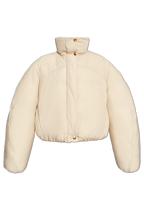 Jacquemus cream ‘Caraco’ puffer jacket 241CO049 1320-110