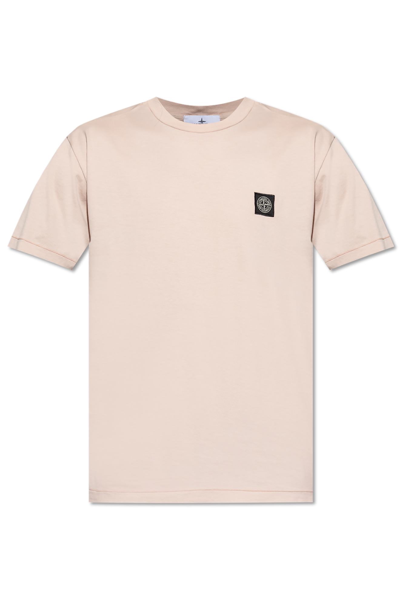 Футболка Stone Island рожева з логотипом — купити оригінал