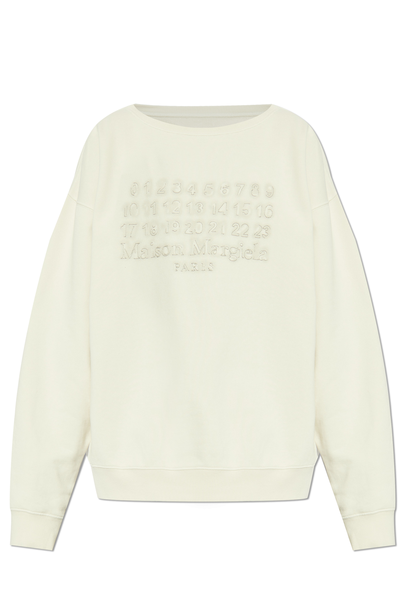 Maison Margiela cream Sweatshirt with logo S50GU0230 M25017-103