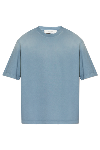 Golden Goose BLUE T-shirt with Vintage effect