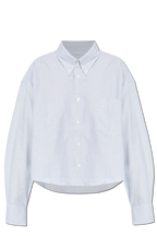 Ami Alexandre Mattiussi light blue Shirt with stripe pattern USH123 CO0087 F-4503