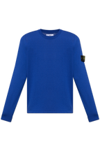 Stone Island BLUE Sweater with logo patch K1S155100062 S00B9-V0022