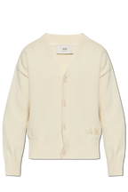 Ami Alexandre Mattiussi cream Cardigan with embroidered logo HKC163 KN0063-136
