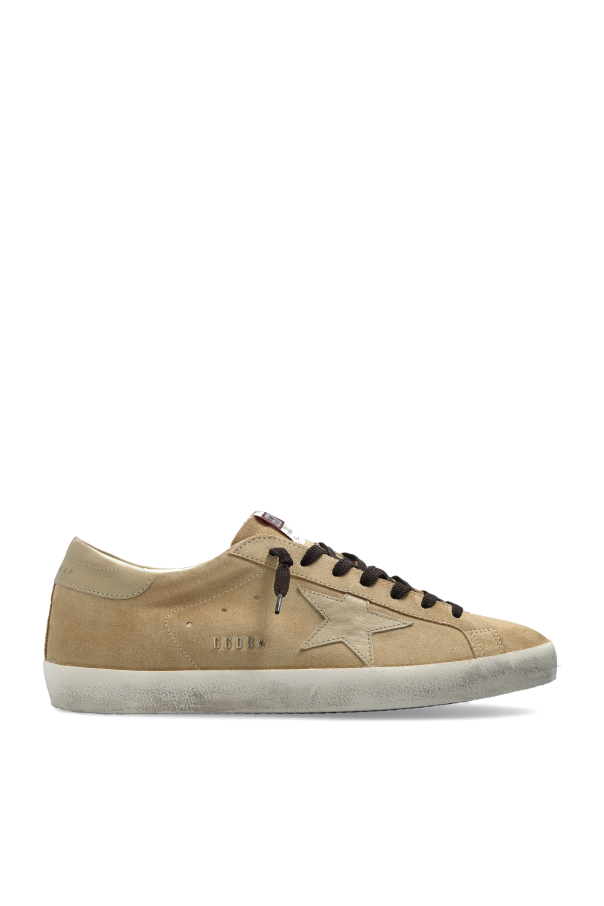 Golden Goose Beige ‘Super-Star Classic With List’ Sports Shoes