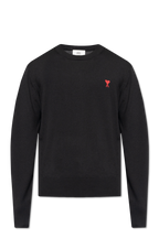 Ami Alexandre Mattiussi BLACK Wool sweater with logo BFHKS111 KN0025-001
