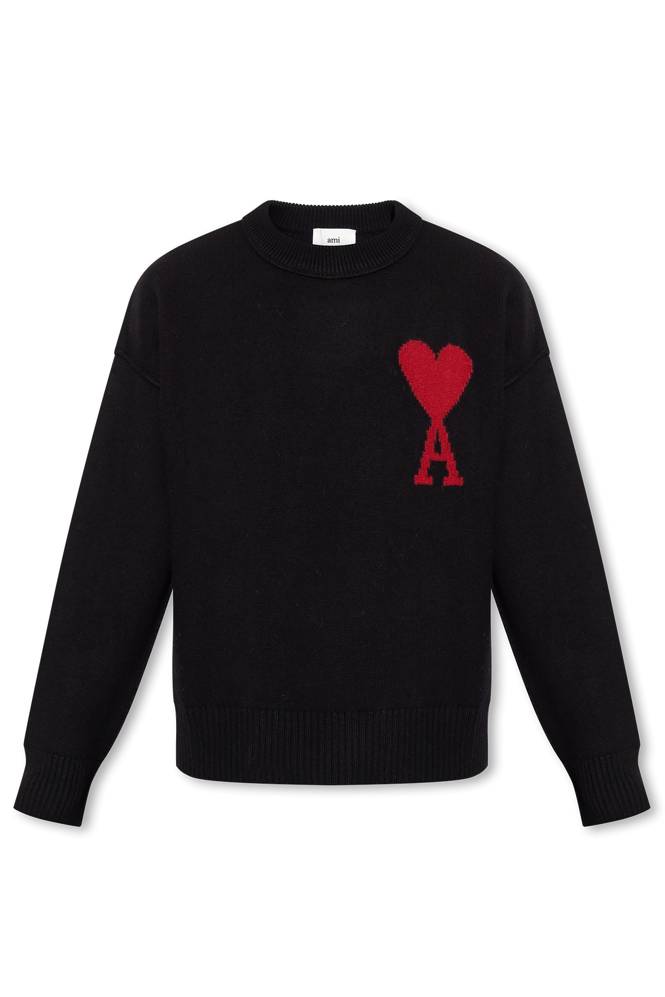 Ami Alexandre Mattiussi BLACK Wool sweater  BFUKS006 018 M-009
