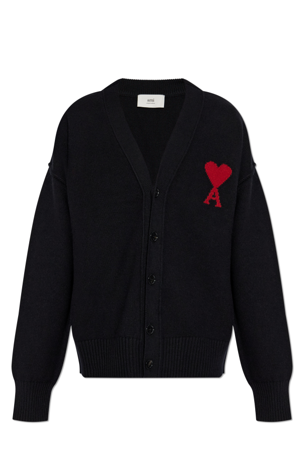 Ami Alexandre Mattiussi Wool cardigan with logo