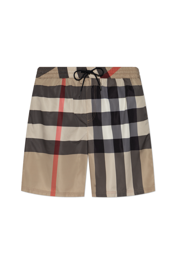 Burberry
Burberry beige Plaid-pattern swim shorts