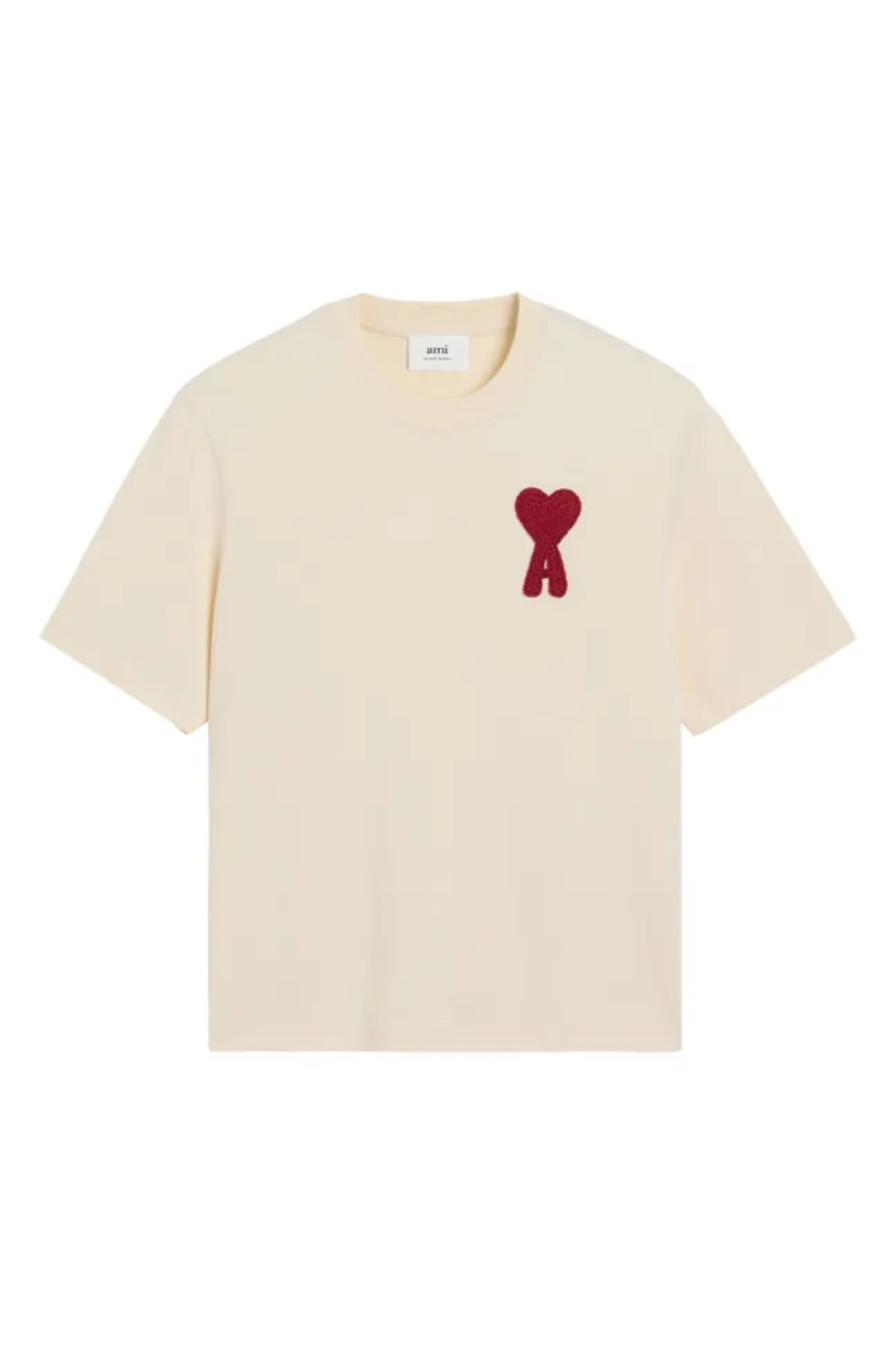 ami-paris-t-shirt-ami-de-coeur-beige-ss25-HTS065-726-136