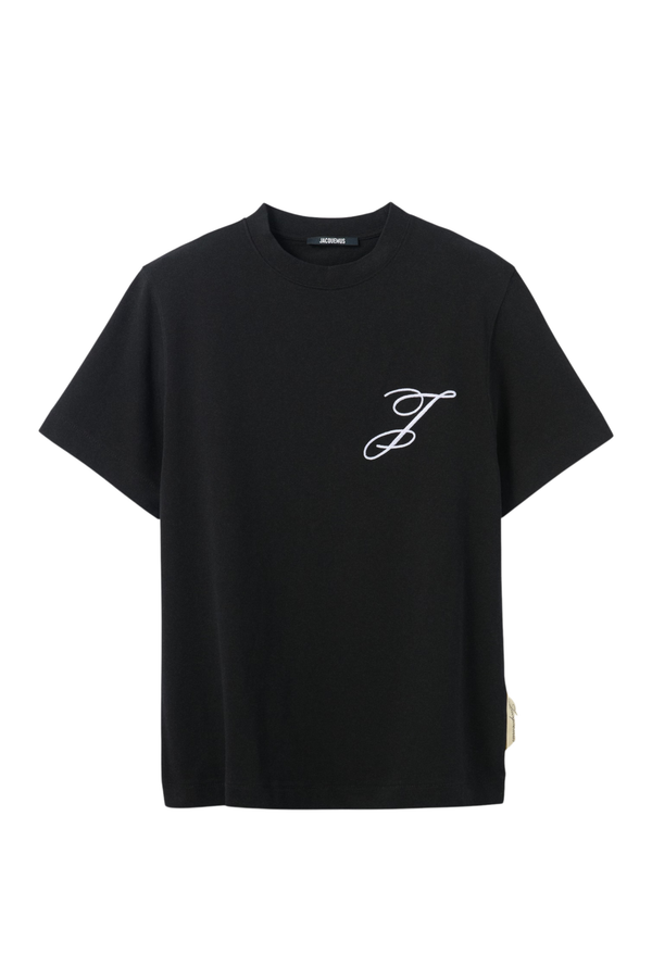 The Logo t-shirt Short-sleeve t-shirt with embroidered logos Black — фото 1