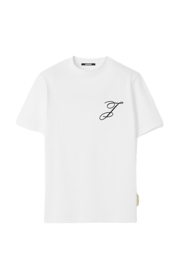 The Logo t-shirt Short-sleeve t-shirt with embroidered logos White — фото 1