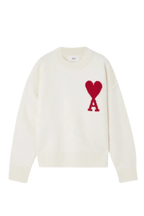 Ami Paris светр з монограмою Ami de Coeur білий