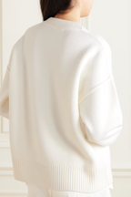 Ami Paris светр з монограмою Ami de Coeur білий