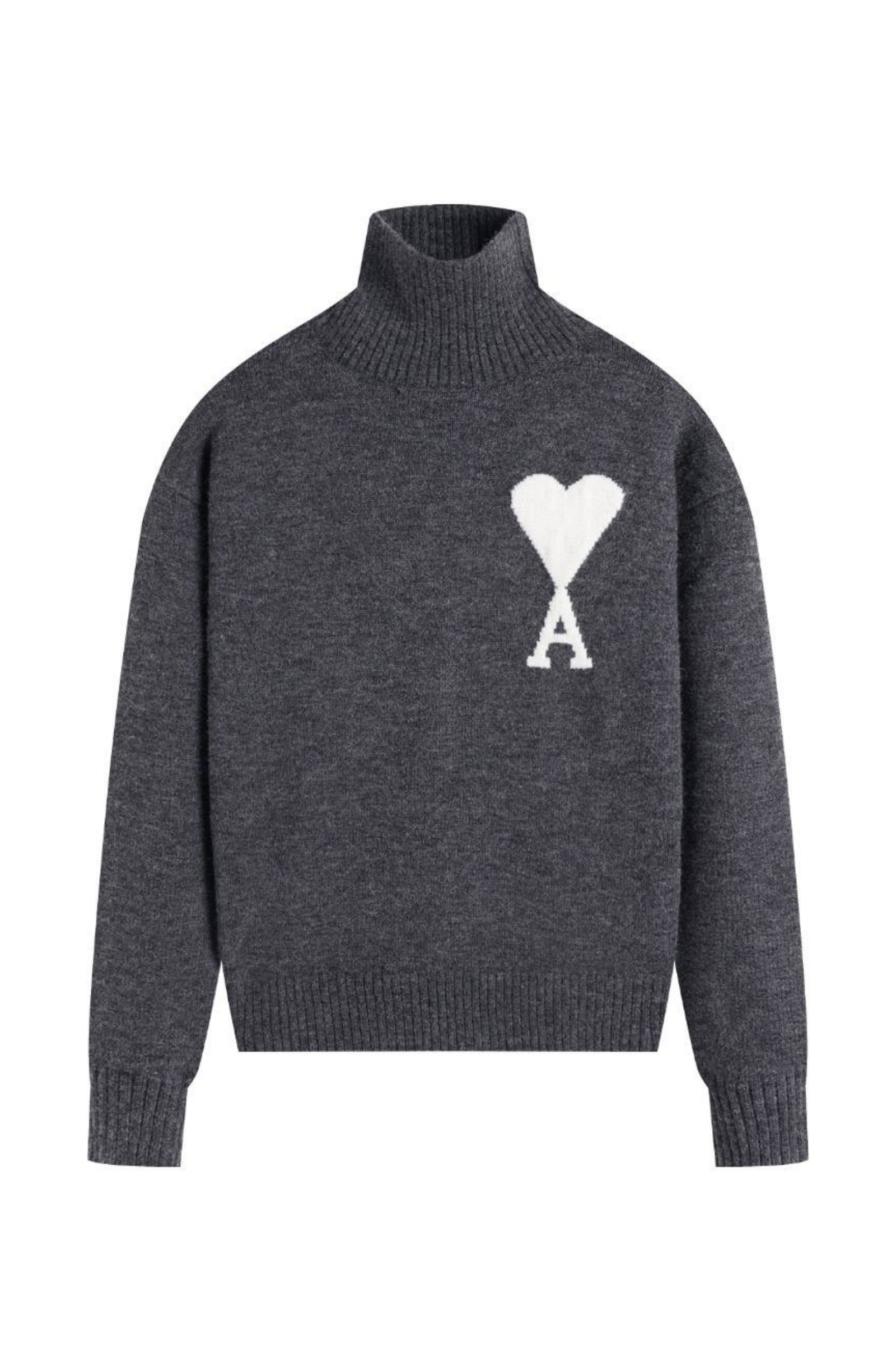 Ami Paris Gray Sweater with logo 02763631