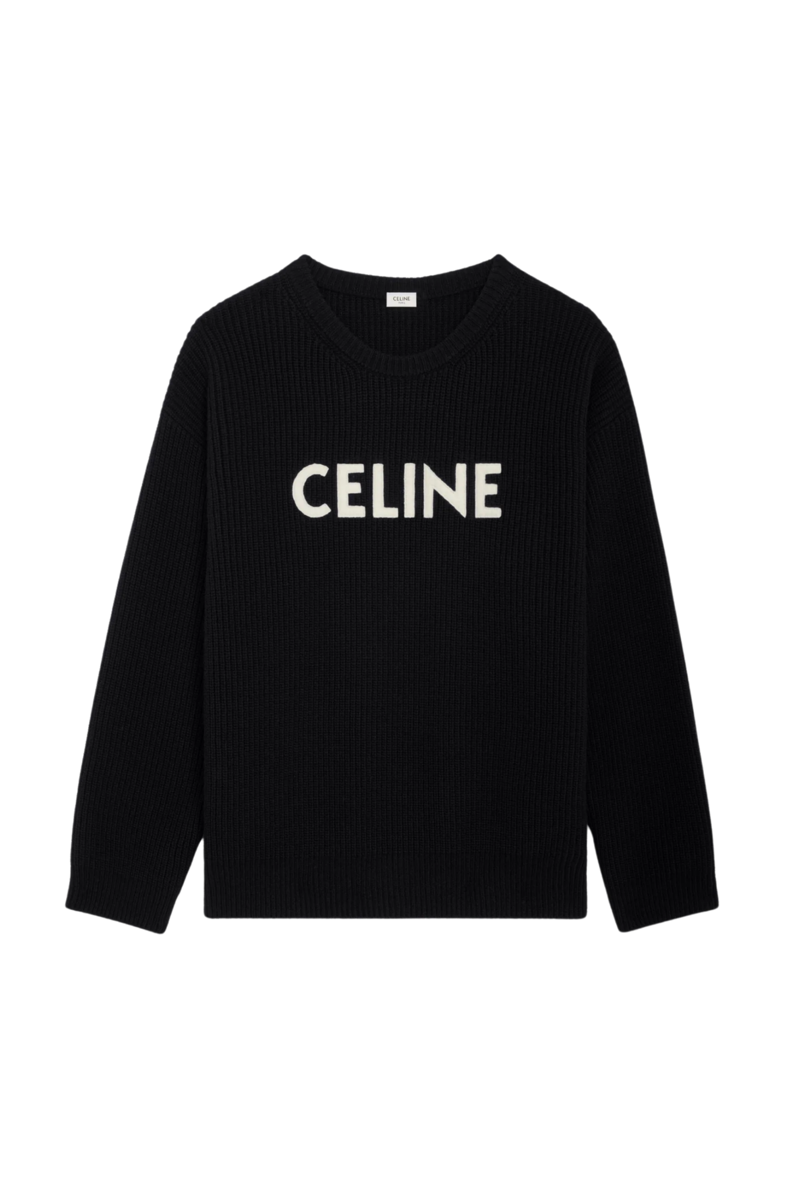 Celine Black Sweater with logo 07663151