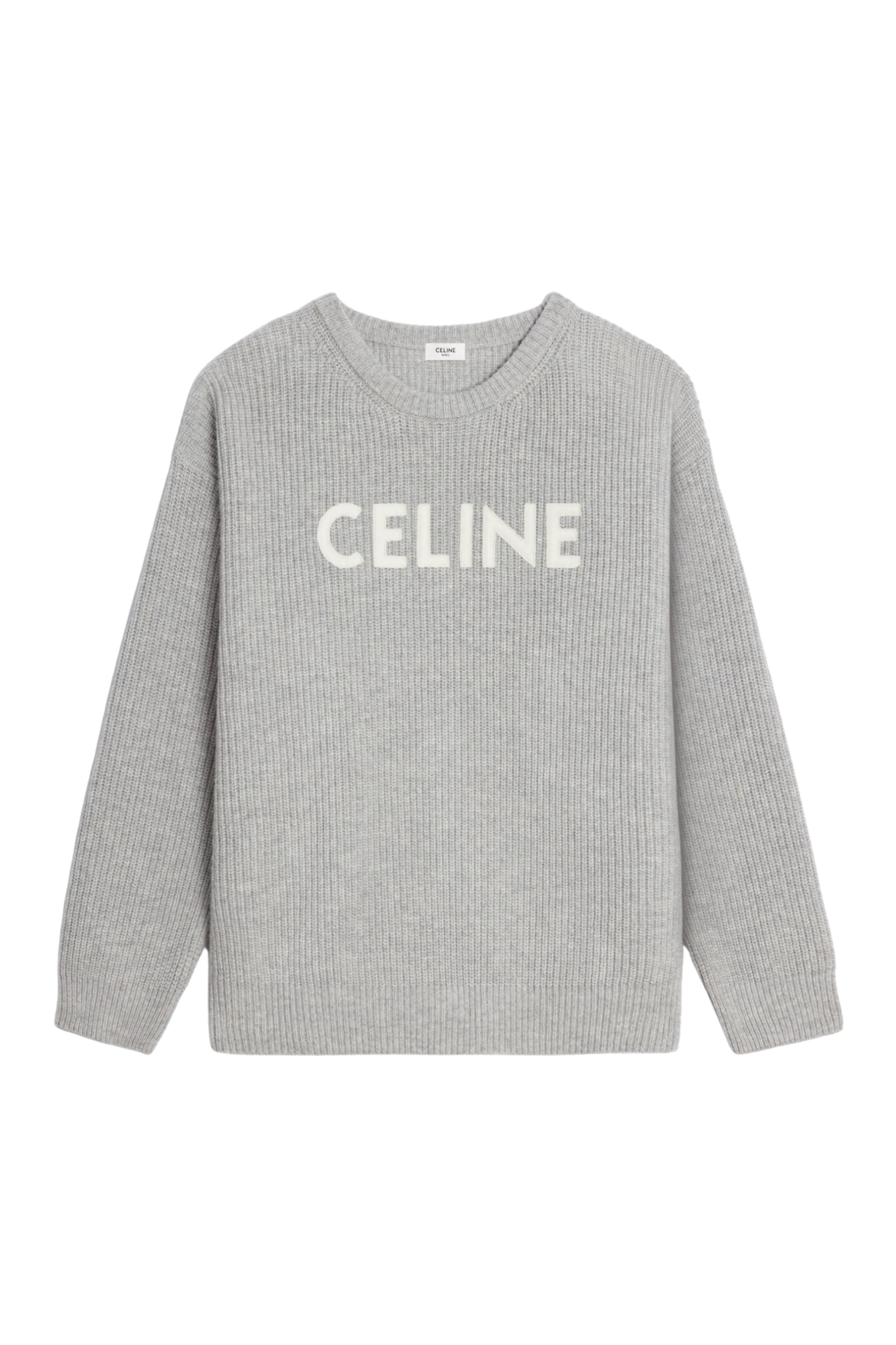 Celine Gray Sweater with logo 07663150