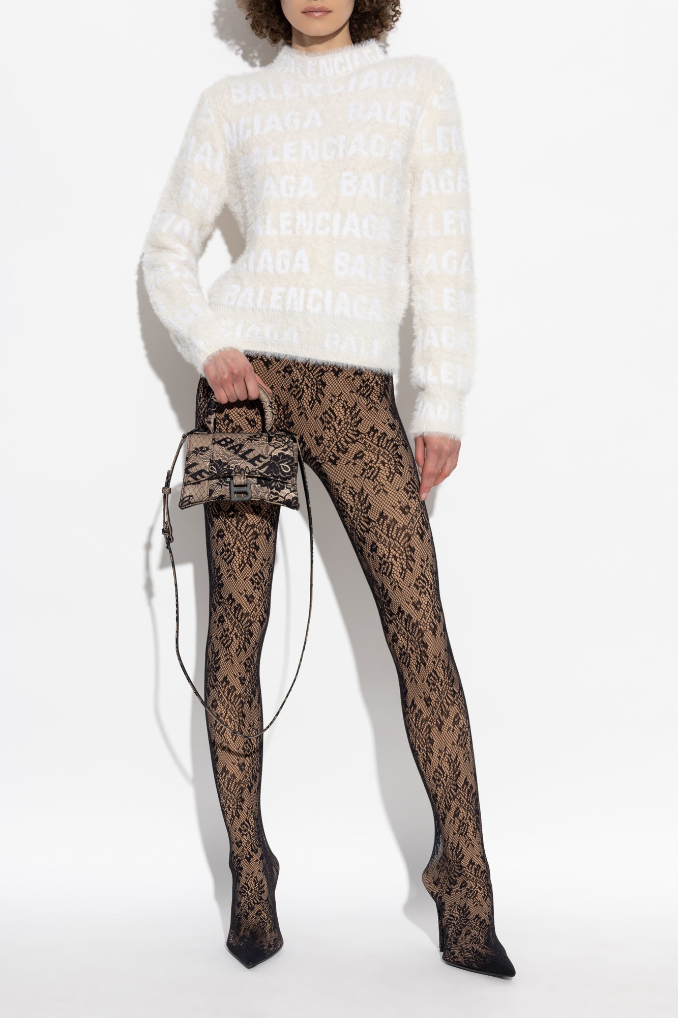 Balenciaga cream Monogram Sweater 769027 T6230-9002