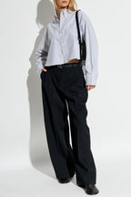 Ami Alexandre Mattiussi light blue Shirt with stripe pattern USH123 CO0087 F-4503