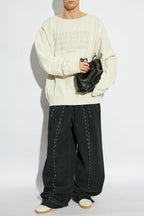 Maison Margiela cream Sweatshirt with logo S50GU0230 M25017-103