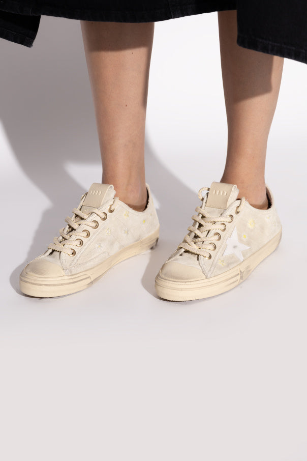 Golden Goose Beige Sports Shoes "V-STAR 2"