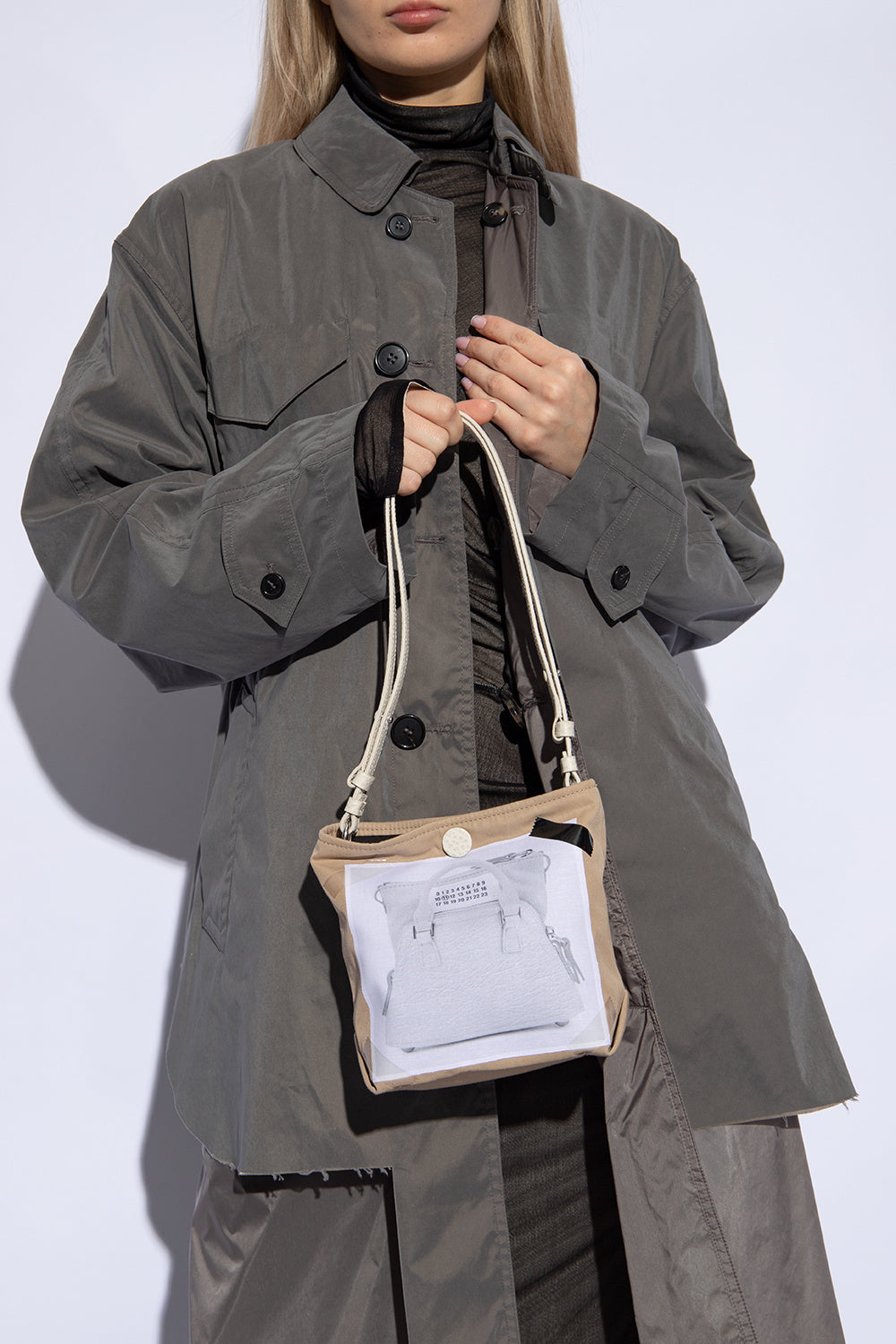 Maison Margiela beige Shoulder bag with logo SB1WC0009 P6436-HA192