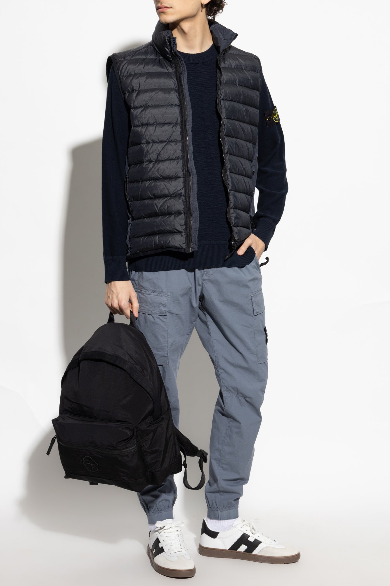 Stone Island NAVY BLUE Sweater with logo K1S155100036 S00B5-V0020