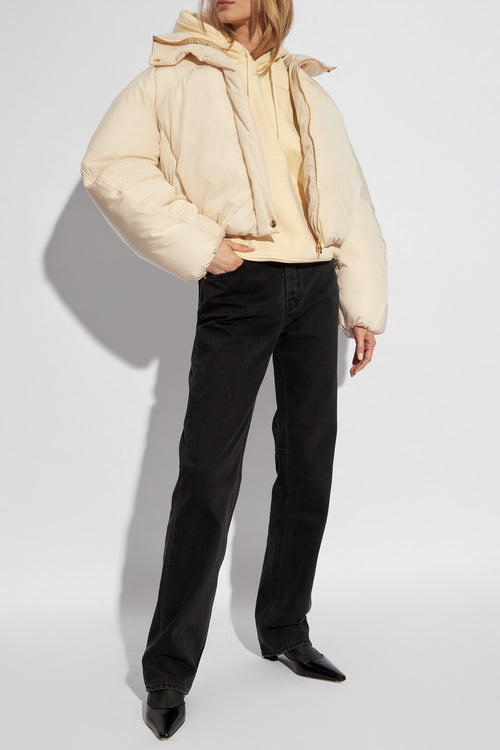Jacquemus cream ‘Caraco’ puffer jacket 241CO049 1320-110