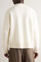 Ami Paris светр з монограмою Ami de Coeur білий