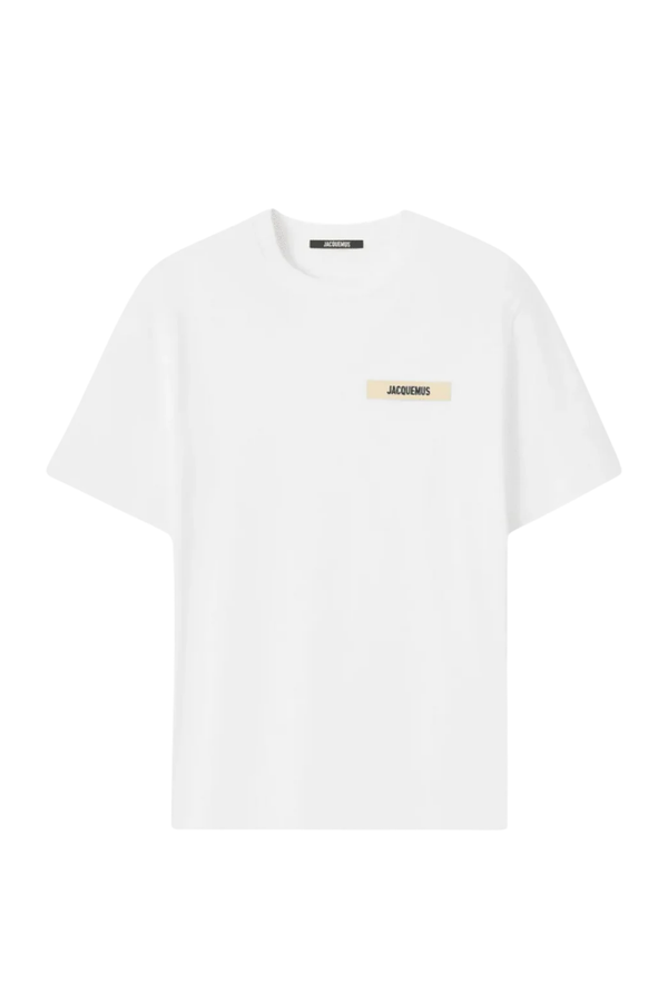 Jacquemus Футболка з логотипом Gros Grain біла