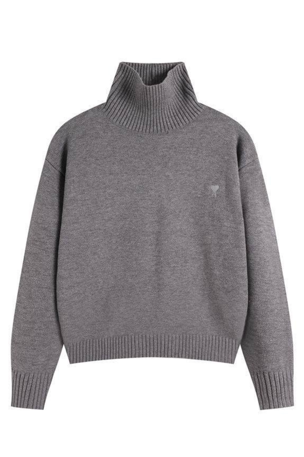 ami-paris-gray-sweater-with-logo-027636310