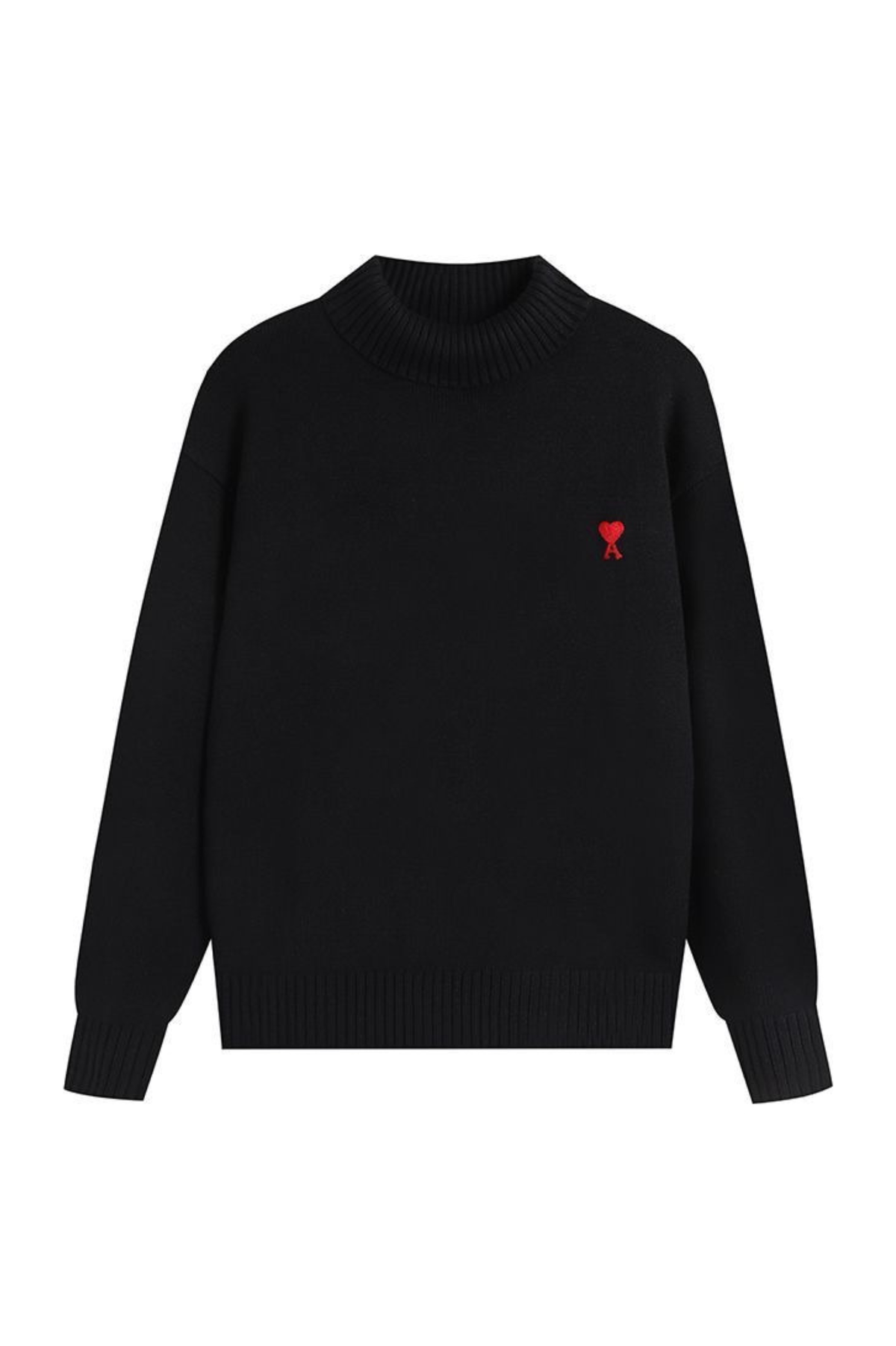 ami-paris-gray-sweater-with-logo-027636319
