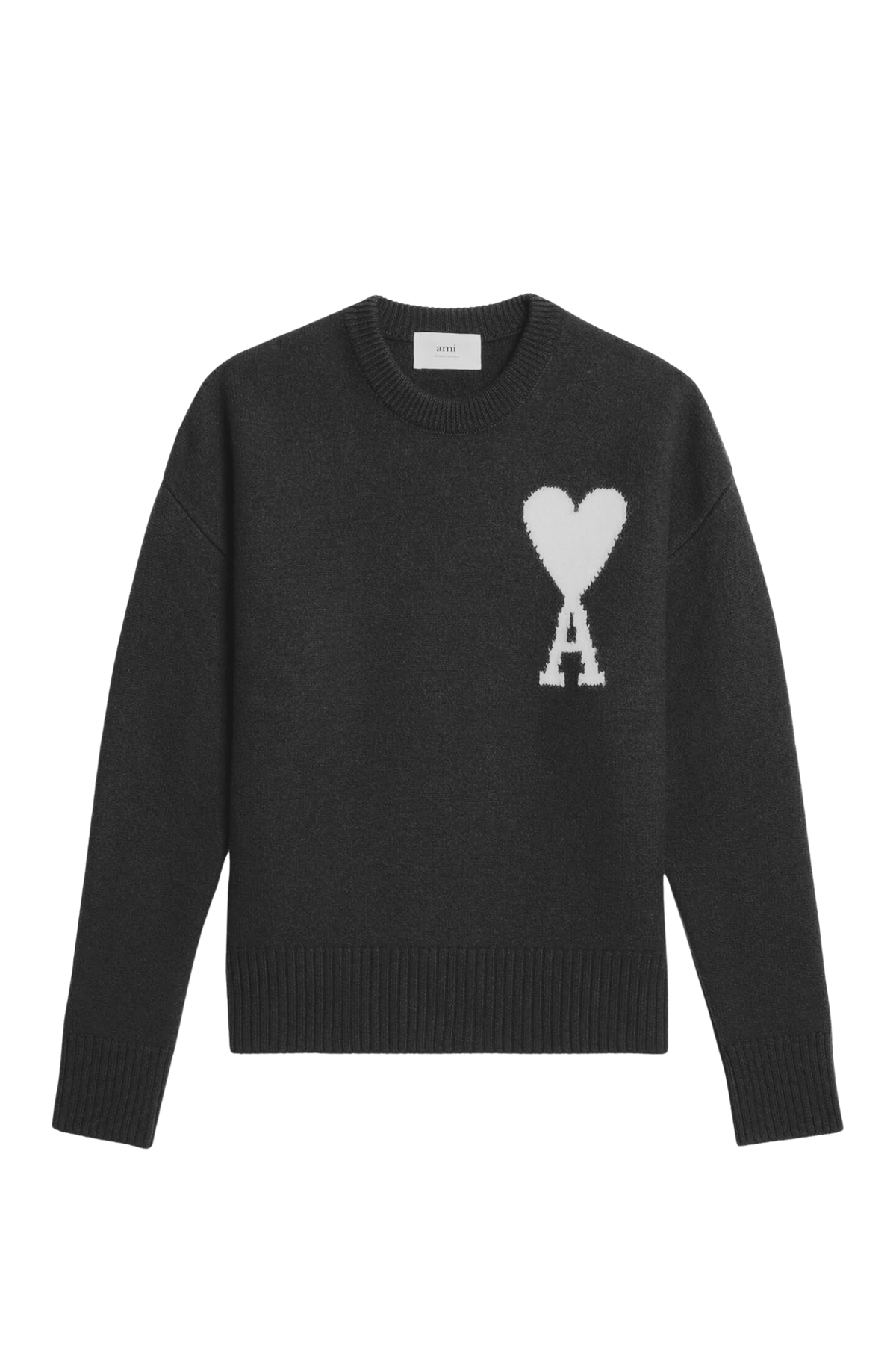 ami-paris-gray-sweater-with-logo-027636322