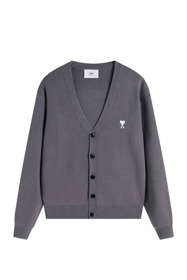 ami-paris-gray-cardigan-with-logo-027636326