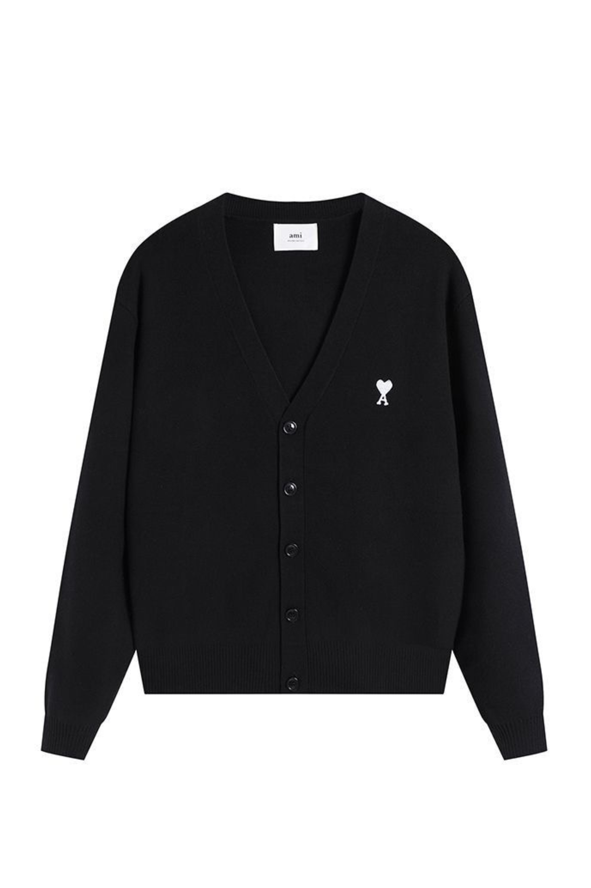 ami-paris-gray-cardigan-with-logo-027636328