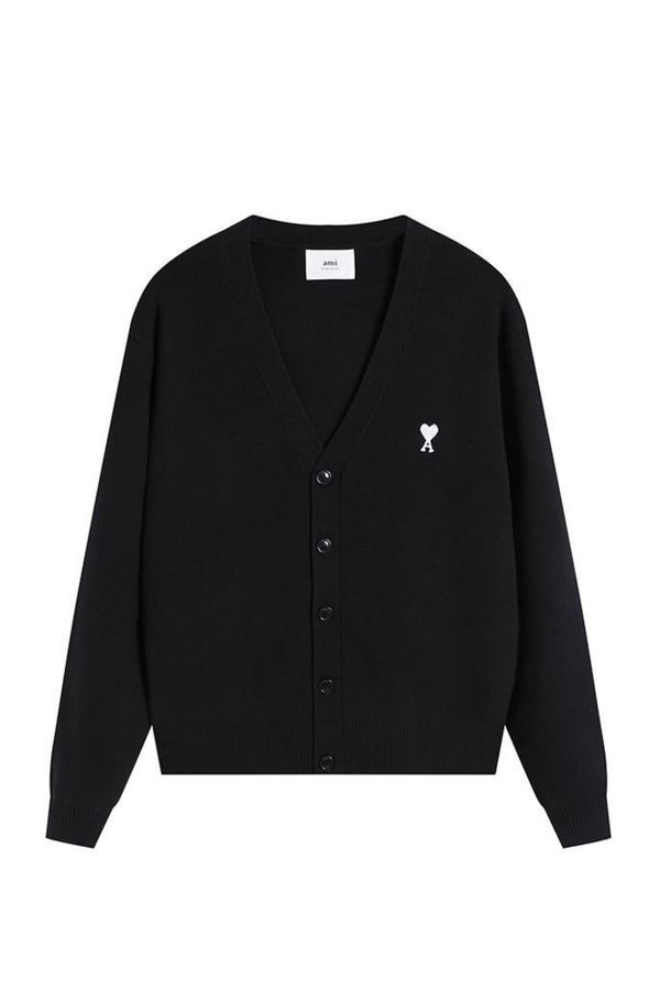 ami-paris-gray-cardigan-with-logo-027636328