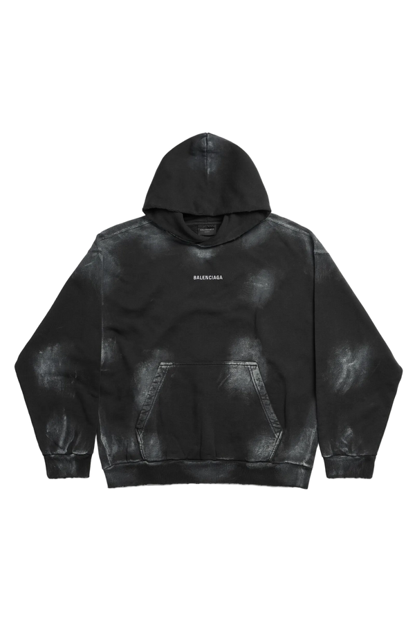 Balenciaga Худі з логотипом чорне