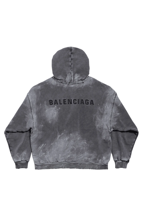 Balenciaga Худі з логотипом сіре — фото 1