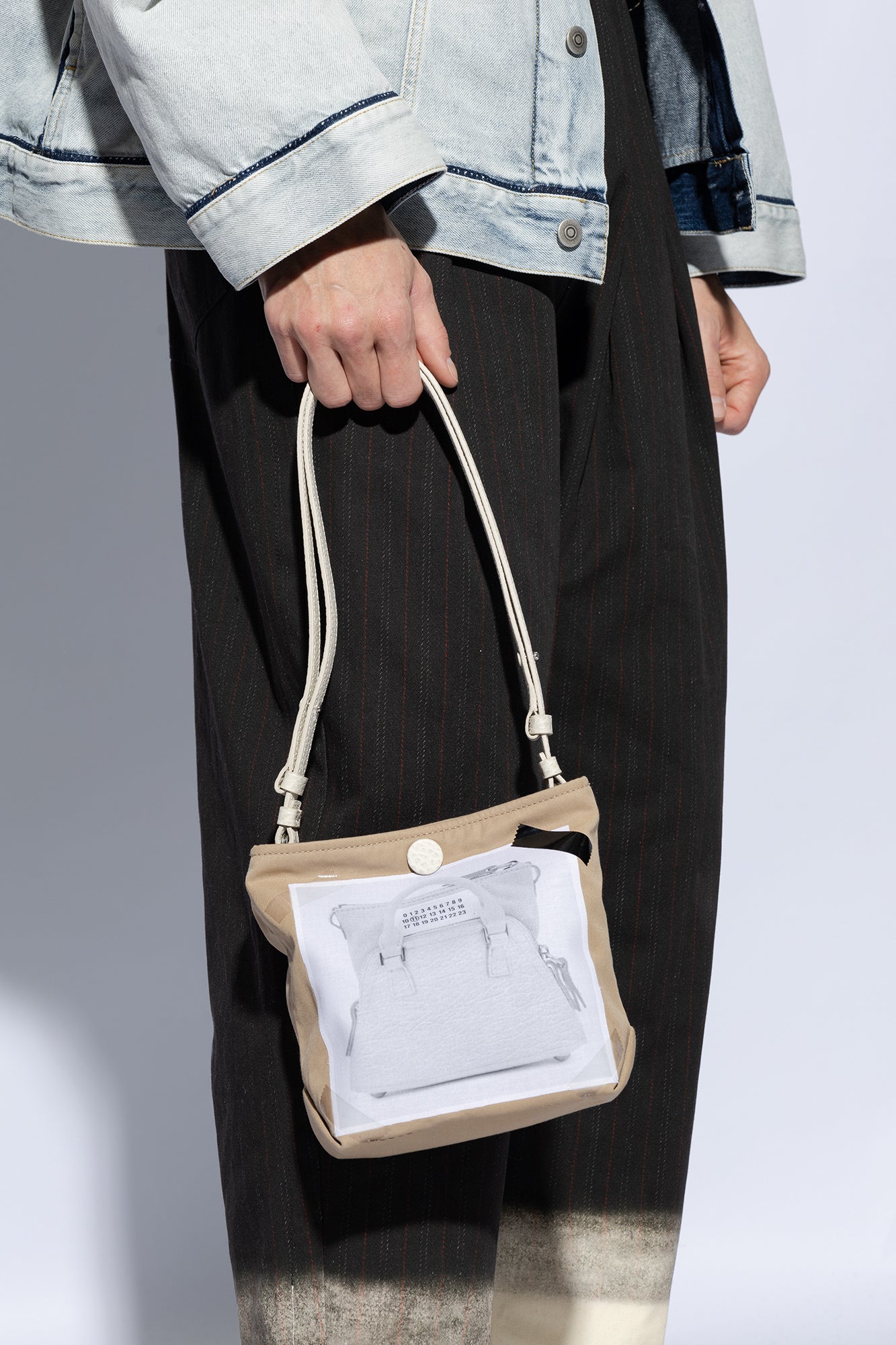 Maison Margiela beige Shoulder bag with logo SB1WC0009 P6436-HA192
