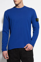 Stone Island BLUE Sweater with logo patch K1S155100062 S00B9-V0022