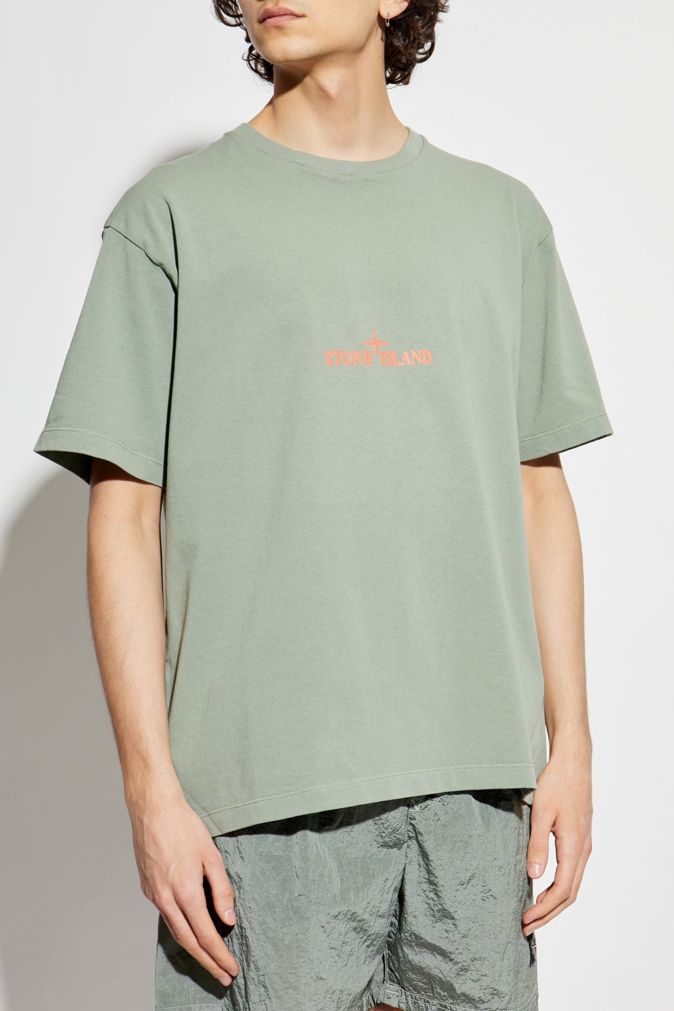 Stone Island GREEN T-shirt with print K1S1521002RC S0137-V0055