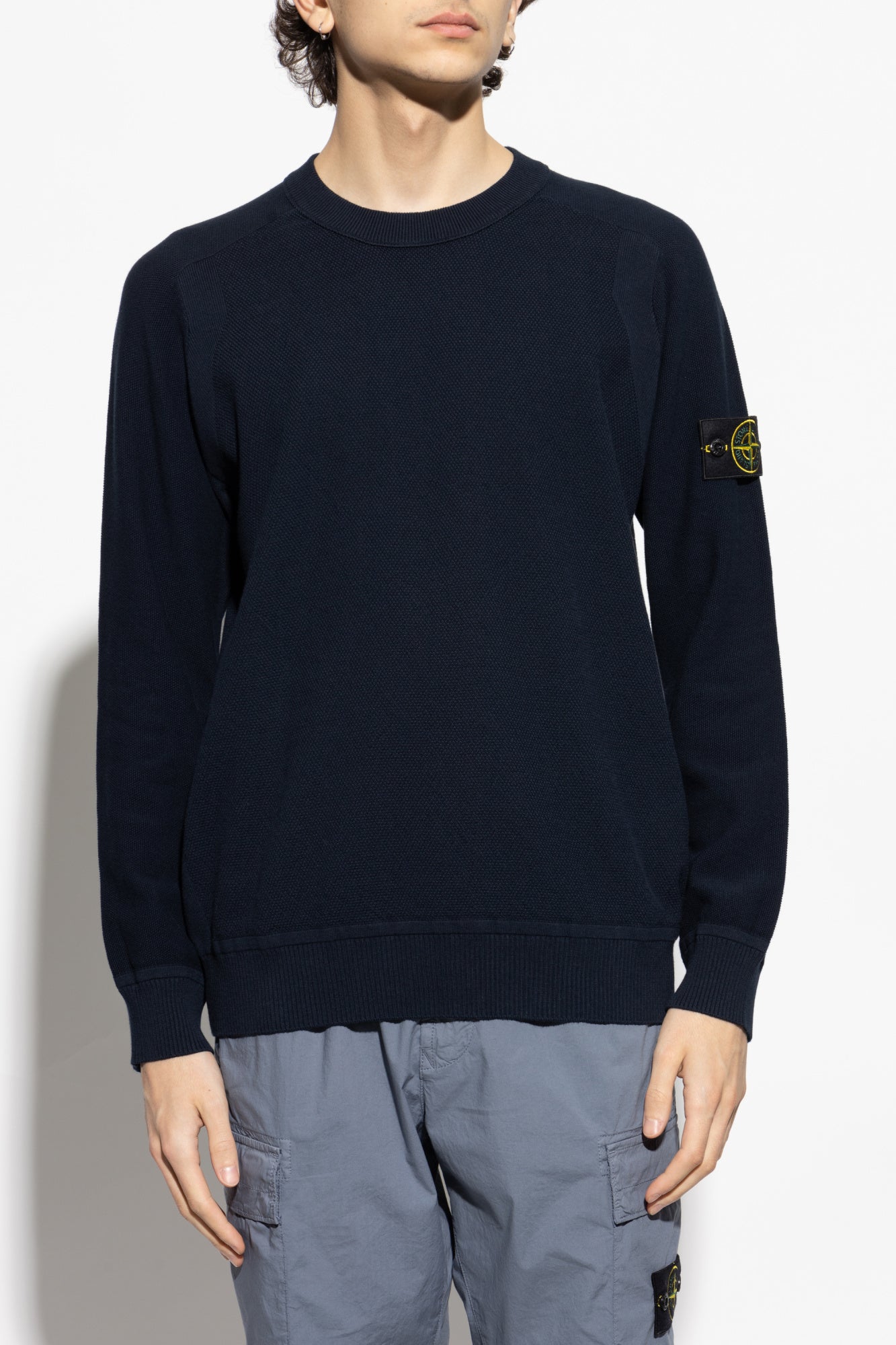 Stone Island NAVY BLUE Sweater with logo K1S155100036 S00B5-V0020