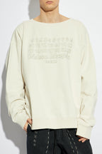 Maison Margiela cream Sweatshirt with logo S50GU0230 M25017-103