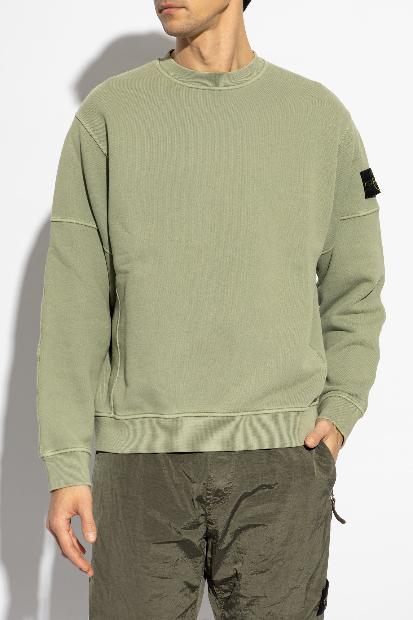 Stone Island GREEN Sweatshirt with Logo K1S156100032 S0045-V0155